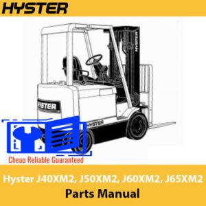Parts manual for Hyster J40XM2, J50XM2, J60XM2, and J65XM2 forklifts, providing essential information on parts and maintenance