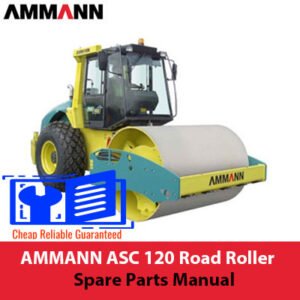 Spare Parts Manual for AMMANN ASC 120 Road Roller, showcasing diagrams and detailed part information