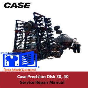 Case Precision Disk 30 and 40 service repair manual cover, featuring technical illustrations and detailed instructions