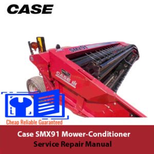 Service repair manual for Case SMX91 mower-conditioner, detailing maintenance and troubleshooting procedures