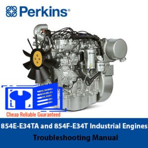 Perkins 854E-E34TA and 854F-E34T industrial engines troubleshooting manual, showcasing detailed diagrams and instructions