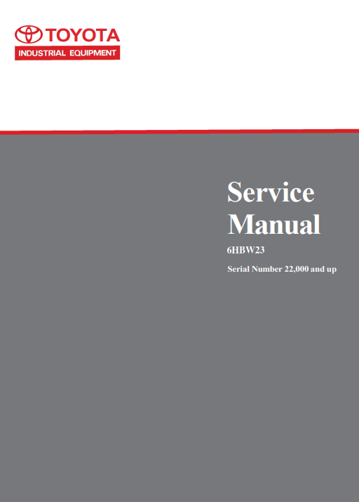 Toyota 6hbw23 Electric Truck Power Pallet Jack Service Repair Manual - Image 2
