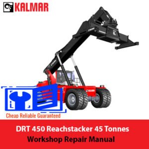 Workshop repair manual for Kalmar DRT 450 Reachstacker 45 Tonne, showcasing detailed diagrams and maintenance instructions