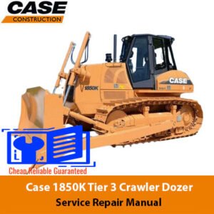 Service repair manual for Case 1850K Crawler Dozer, detailing maintenance and troubleshooting procedures