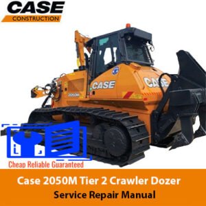 Case 2050M Dozer Service Repair Manual, displaying the dozer with technical illustrations for effective service and repairs