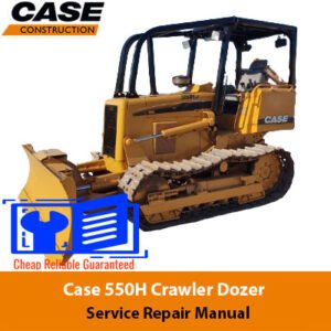 Case 550H Crawler Dozer service repair manual cover featuring the dozer and technical illustrations