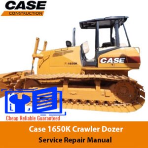 Service repair manual for Case 1650K Crawler Dozer, detailing maintenance and repair procedures