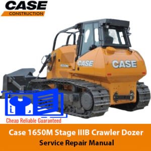 Case 1650M Dozer Service Repair Manual, displaying the dozer with diagrams for service and repair procedures