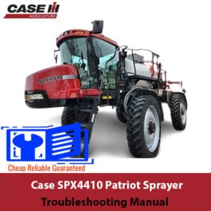 SPX4410 Patriot Sprayer Troubleshooting Manual cover featuring the title and an illustration of the sprayer