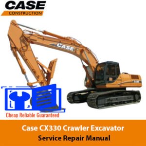 Service Repair Manual for Case CX330 Excavator, showcasing detailed diagrams and maintenance instructions
