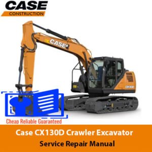 Service Repair Manual for Case CX130D Excavator, showcasing detailed diagrams and maintenance instructions