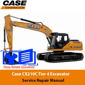Service Repair Manual for Case CX210C Excavator, showcasing detailed diagrams and maintenance instructions