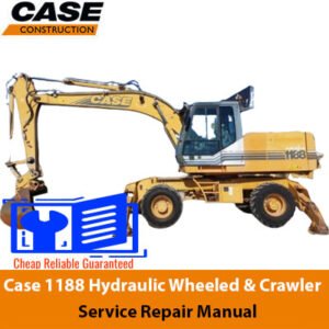 Service repair manual for Case 1188 hydraulic wheeled and crawler excavators, detailing maintenance and repair procedures