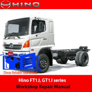 Workshop repair manual for Hino FT1J GT1J series, detailing the J08C-TI engine and maintenance procedures