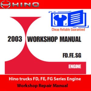 Repair manual for 2003 Hino FD, FE, FG Series engines J08C-TP and J08C-TR, offering detailed workshop instructions