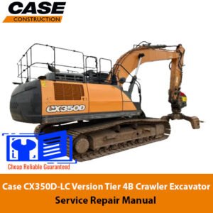 Service Repair Manual for Case CX350D-LC Excavator, showcasing detailed diagrams and instructions for effective repairs