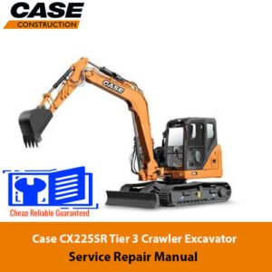 Service Repair Manual for Case CX225SR Excavator, showcasing detailed diagrams and maintenance instructions