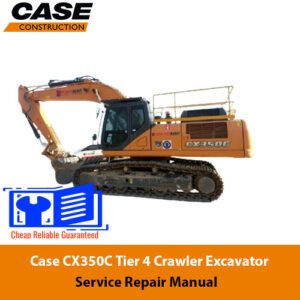Service Repair Manual for Case CX350C Excavator, showcasing detailed diagrams and maintenance instructions