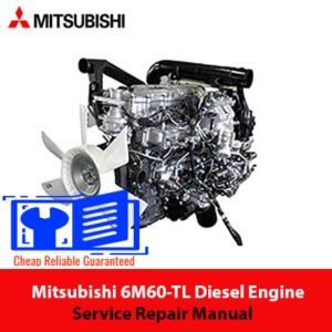 Mitsubishi 6M60-TL Diesel Engine Service Repair Manual with images of engine parts and step-by-step repair guidelines