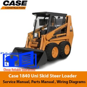 Collection of manuals for Case 1840 Uni-Loader Skid Steer, showcasing operational and maintenance guidelines