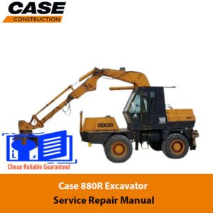 Service Repair Manual for Case 880R Excavator, showcasing detailed diagrams and instructions for effective maintenance