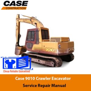 Case 9010 Excavator Service Repair Manual, showcasing the title alongside an image of the excavator for reference