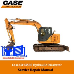 Service Repair Manual for Case CX135SR Excavator, showcasing detailed diagrams and maintenance instructions