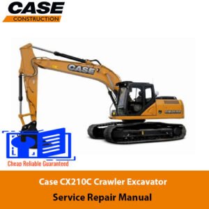 Service Repair Manual for Case CX210C Excavator, showcasing detailed diagrams and maintenance instructions