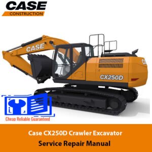 Service Repair Manual for Case CX250D Excavator, showcasing detailed diagrams and maintenance instructions