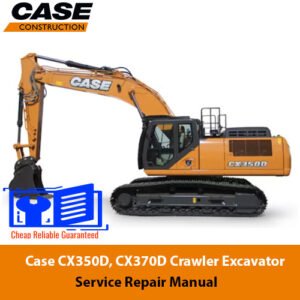 Case CX350D and CX370D excavator service repair manual, showcasing essential maintenance and repair information