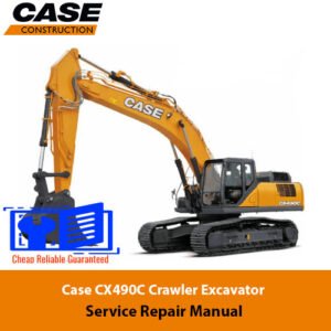 Service Repair Manual for Case CX490C Excavator, showcasing detailed diagrams and maintenance instructions