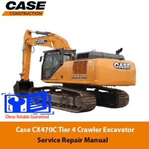 Service Repair Manual for Case CX470C Excavator, showcasing detailed diagrams and maintenance instructions