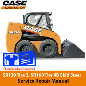 Case SR130 and SR160 skid steer service repair manual, showcasing detailed diagrams and maintenance instructions
