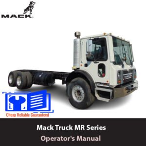 Cover of the Mack Truck MR Series Operator's Manual displaying the truck model and title prominently