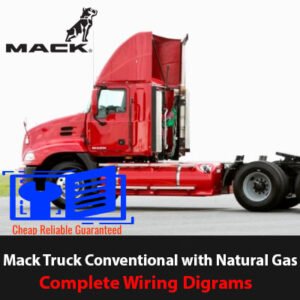 Detailed wiring diagrams for a Mack Truck Conventional powered by natural gas, showcasing electrical connections