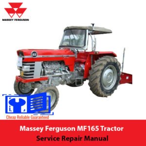 Cover of the Massey Ferguson MF165 Tractor service repair manual, showcasing the tractor and essential repair information