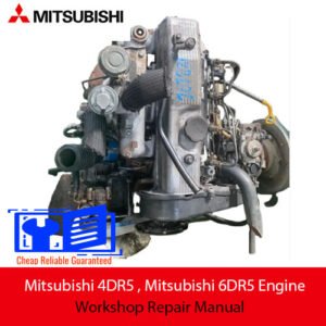 Mitsubishi 4DR5 and 6DR5 Engine Workshop Repair Manual cover for automotive repair and maintenance guidance