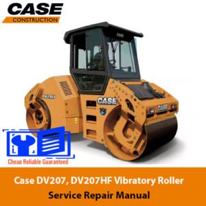 Case DV207 and DV207HF vibratory roller service repair manual, showcasing detailed diagrams and maintenance instructions
