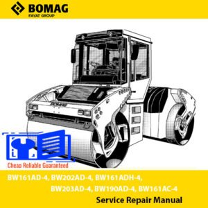 Comprehensive service repair manual covering Bomag BW 161 AD-4, BW 202 AD-4, BW 161 ADH-4, BW 203 AD-4, BW 190 AD-4, BW 161 AC-4