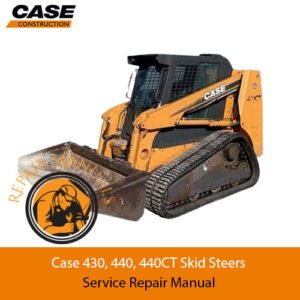 Comprehensive service manual for Case 430, 440, and 440CT skid steers, covering repair and maintenance guidelines
