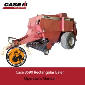 Case 8590 Baler Operator's Manual cover featuring the model number and a baler in operation against a plain background