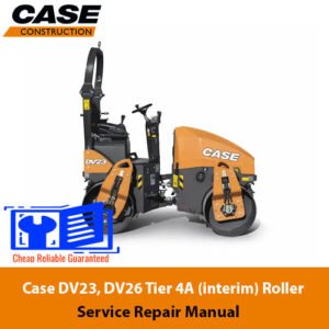 Case DV23 and DV26 vibratory roller service repair manual, showcasing detailed diagrams and maintenance instructions
