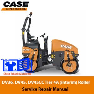 Comprehensive service manual for Case DV36, DV45, and DV45CC vibratory rollers, including repair and maintenance guidelines