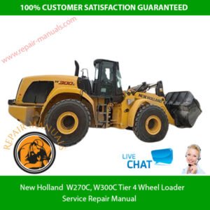 New Holland W270C and W300C Tier 4 Wheel Loader service repair manual, showcasing essential maintenance and repair information