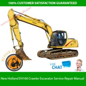 Service Repair Manual for New Holland EH160 Excavator, showcasing detailed diagrams and maintenance instructions