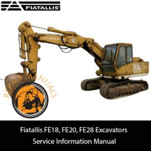 Comprehensive service manual for Fiatallis FE18, FE20, and FE28 excavators, including maintenance and troubleshooting information