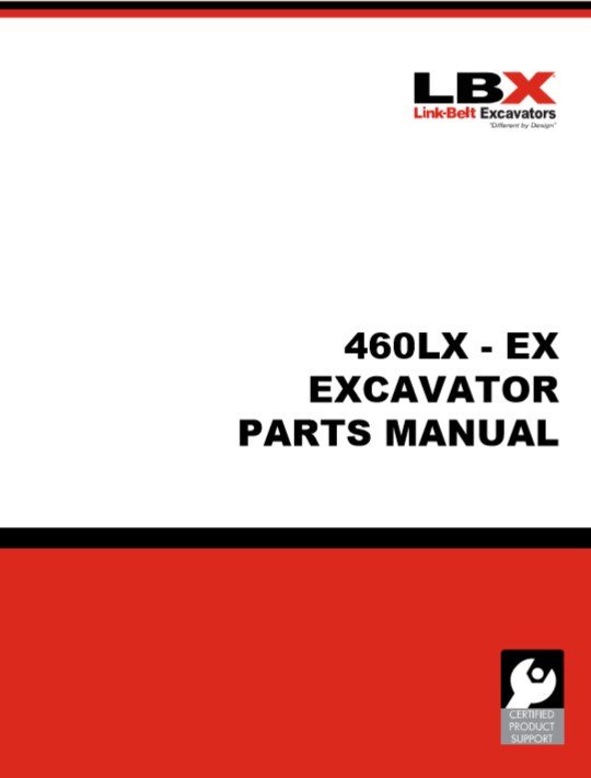 Link Belt 460LX-EX Excavator Parts Manual - Image 2