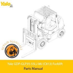 Yale GDP-GLP35-55LJ-MJ (C813) Forklift Parts Manual, displaying an organized layout of parts and technical information