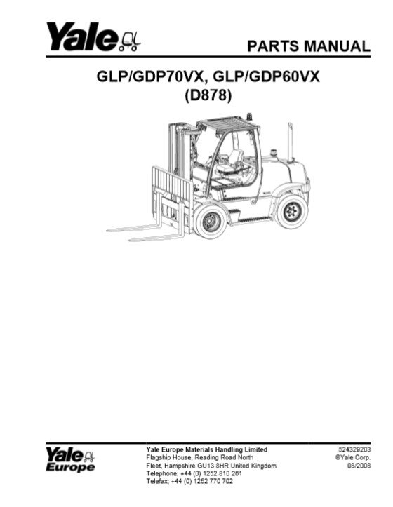 Yale GLP/GDP70VX, GLP/GDP60VX (D878) Forklift Parts Manual - Image 2