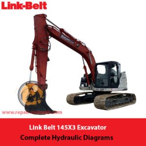 Comprehensive hydraulic diagrams of the Link Belt 145X3 excavator, illustrating all essential parts and connections